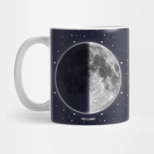 First Quarter/ Half Moon - Moon Phases Mug